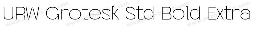 URW Grotesk Std Bold Extra Narrow字体转换